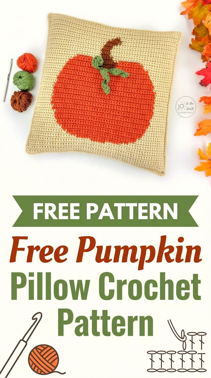 Free Pumpkin Pillow Crochet Pattern Cozy Retro Boho Decor