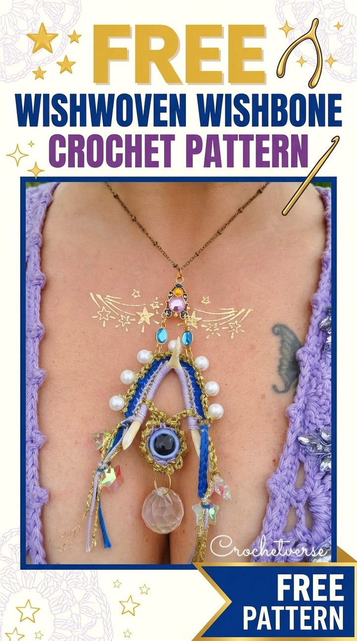 Free Wish woven Wishbone Crochet Pattern
