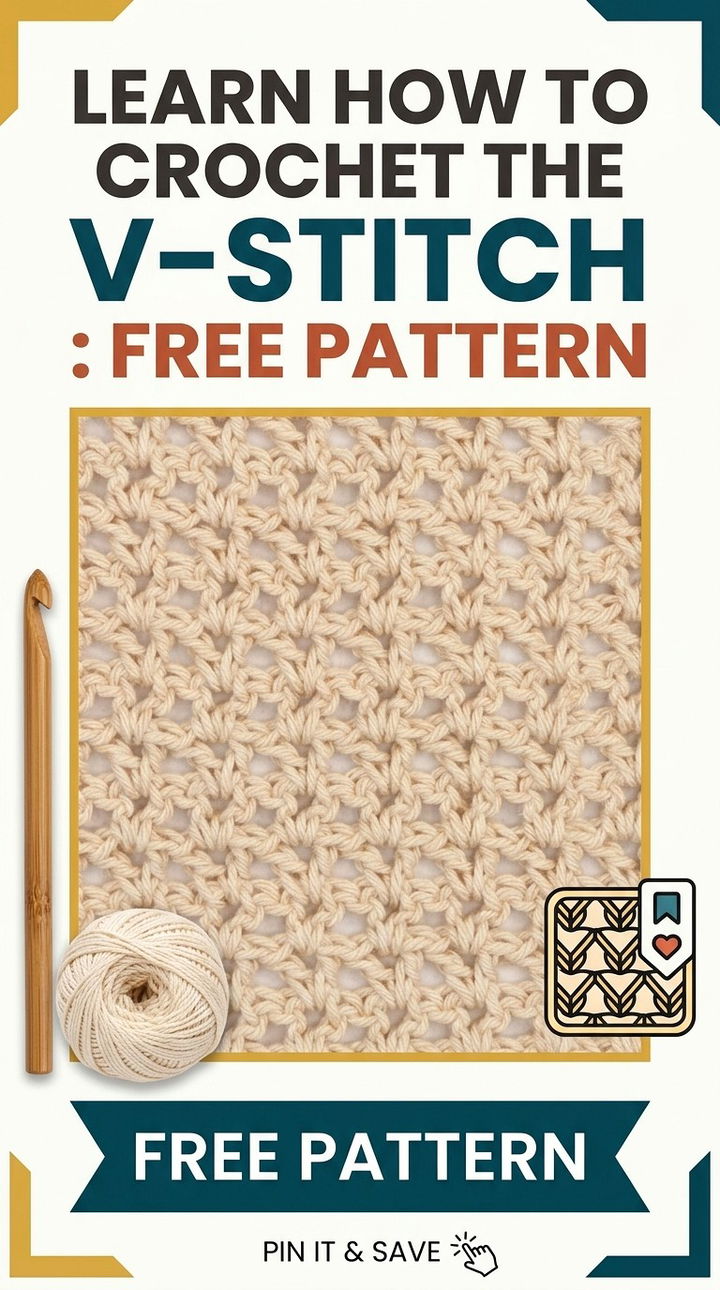 Learn How to Crochet the V Stitch FREE Pattern