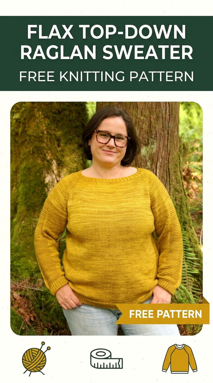 Master the Classic Flax Top Down Raglan Sweater