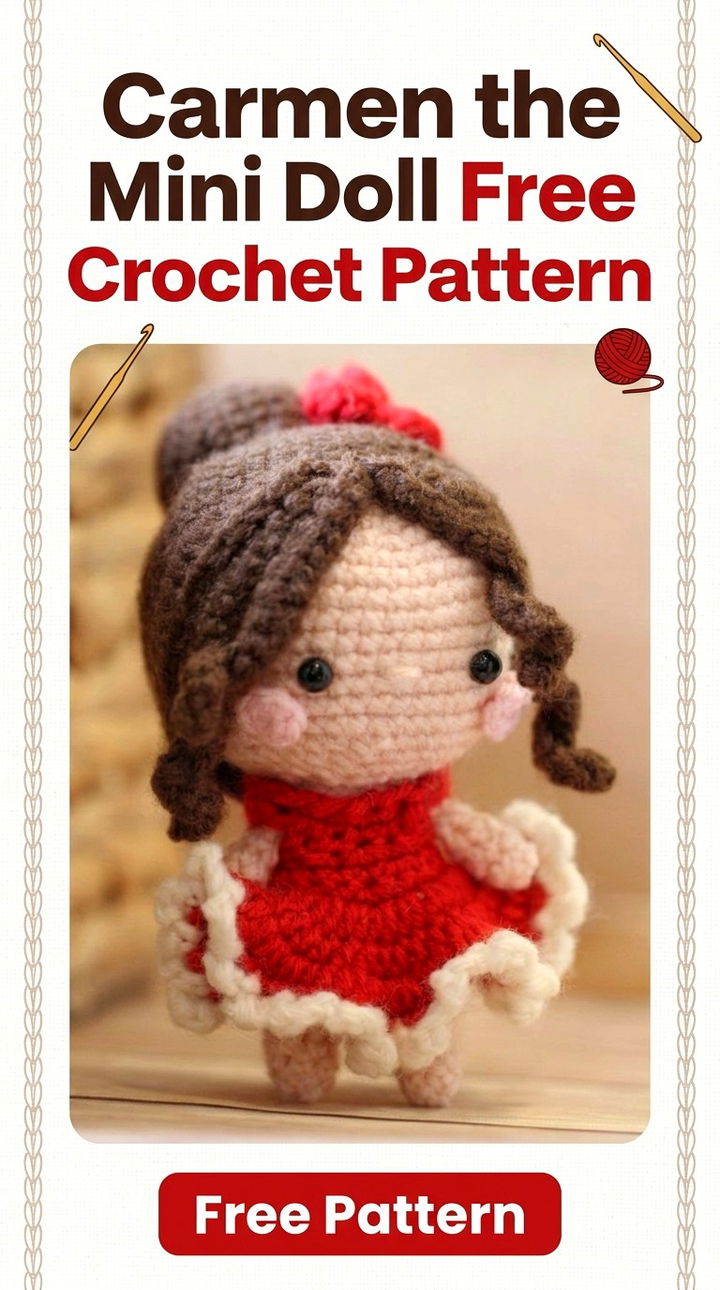 Meet Carmen the Mini Doll A Charming Free Crochet Pattern