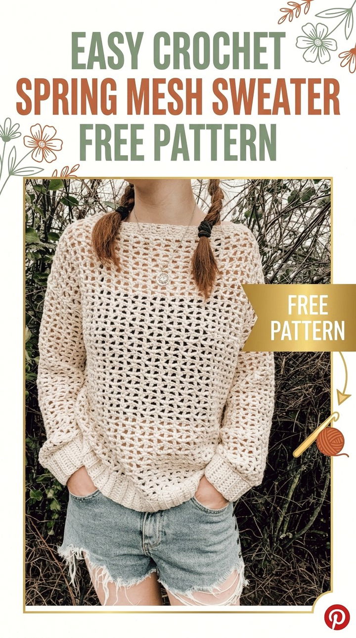 Effortless Style The Crochet Spring Mesh Sweater
