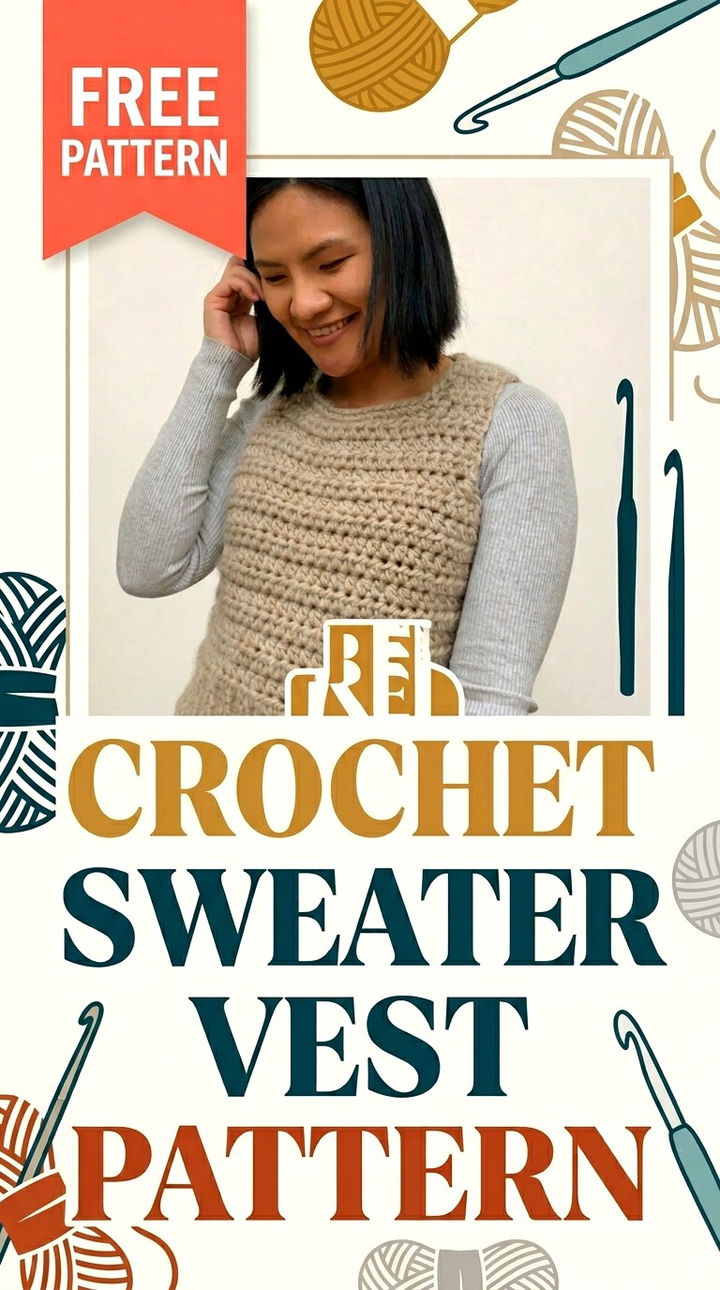 Free Crochet Sweater Vest Pattern for Modern Layering