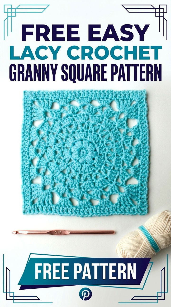 Free Easy Lacy Crochet Granny Square Pattern Modern Retro Elegance