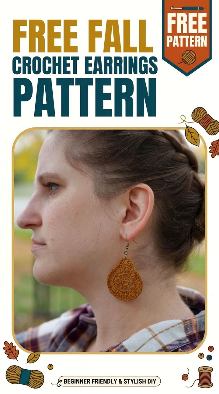 Free Fall Crochet Earrings Pattern