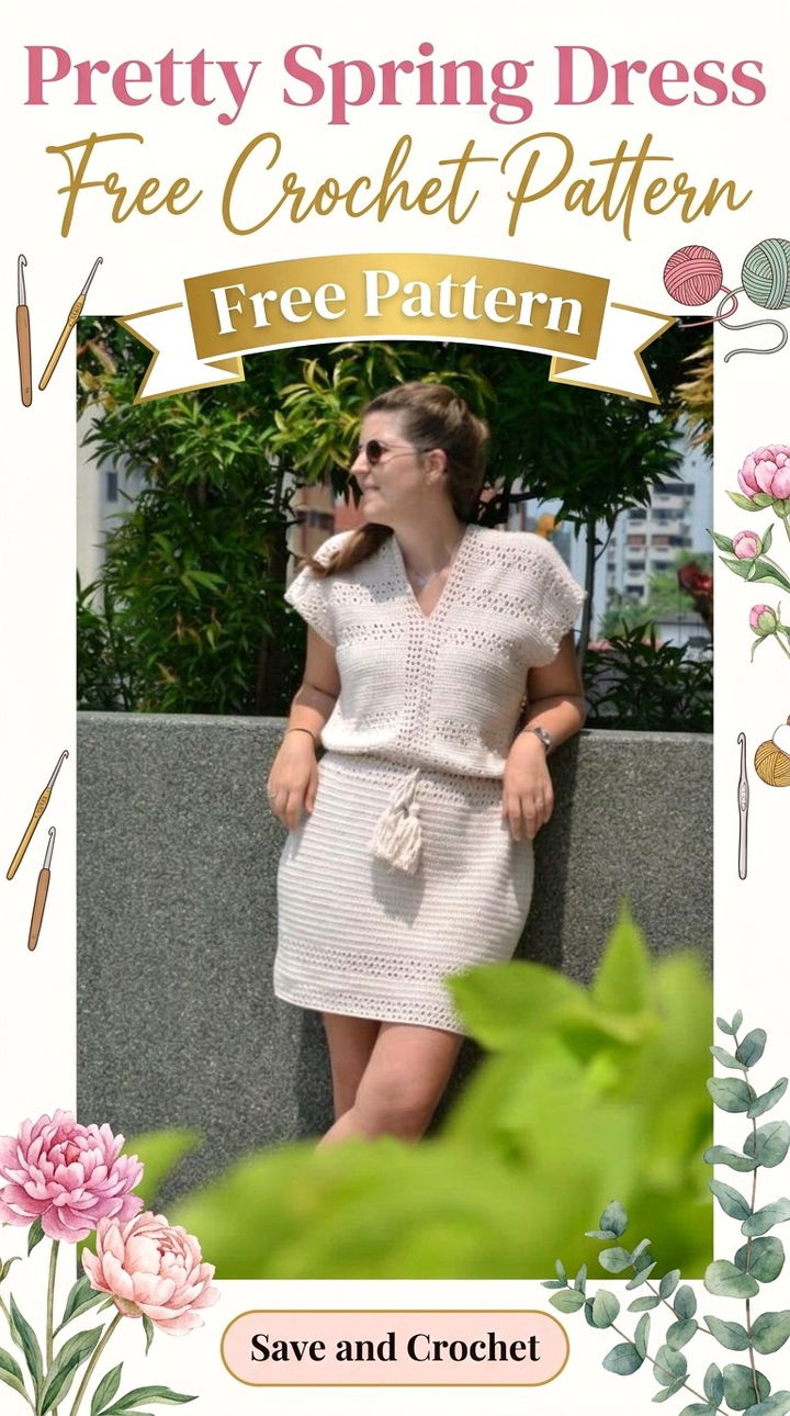 Free Pretty Spring Crochet Dress Pattern