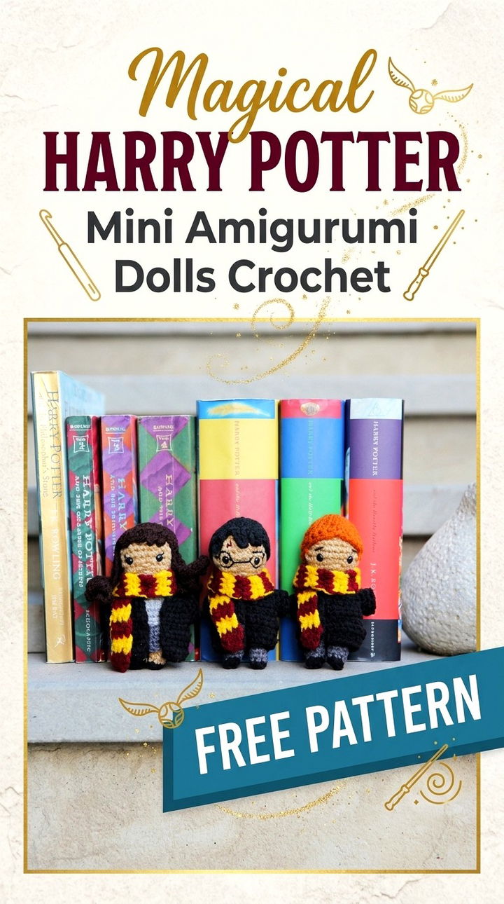 Hogwarts in Your Hands Collectible Harry Potter Mini Crochet Doll Set