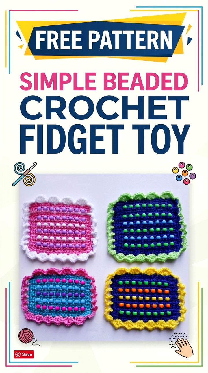 Simple Beaded Crochet Fidget Toy Free Pattern