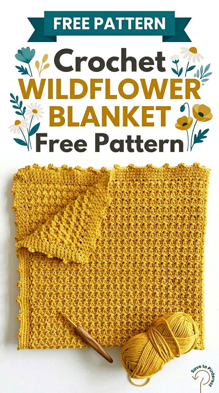Transform Your Living Space with the Crochet Wildflower Blanket