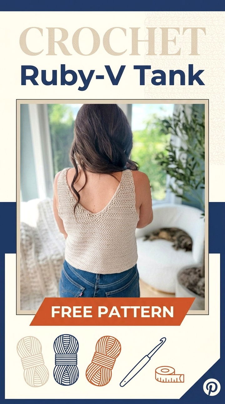 Crochet Ruby V Tank Free Pattern