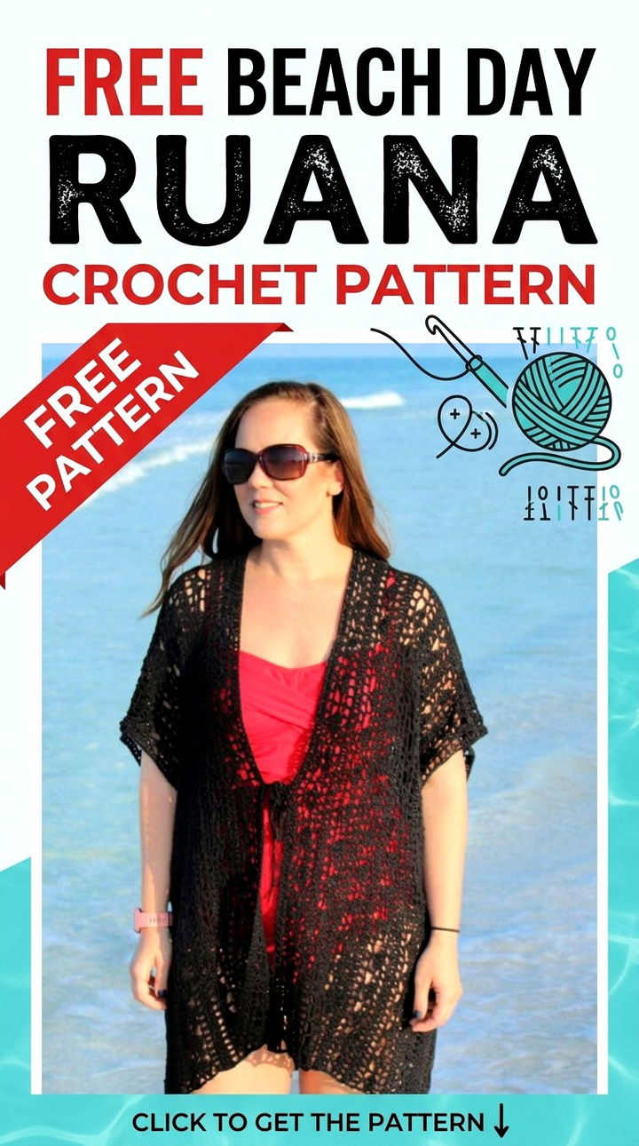 Free Beach Day Ruana Crochet Pattern
