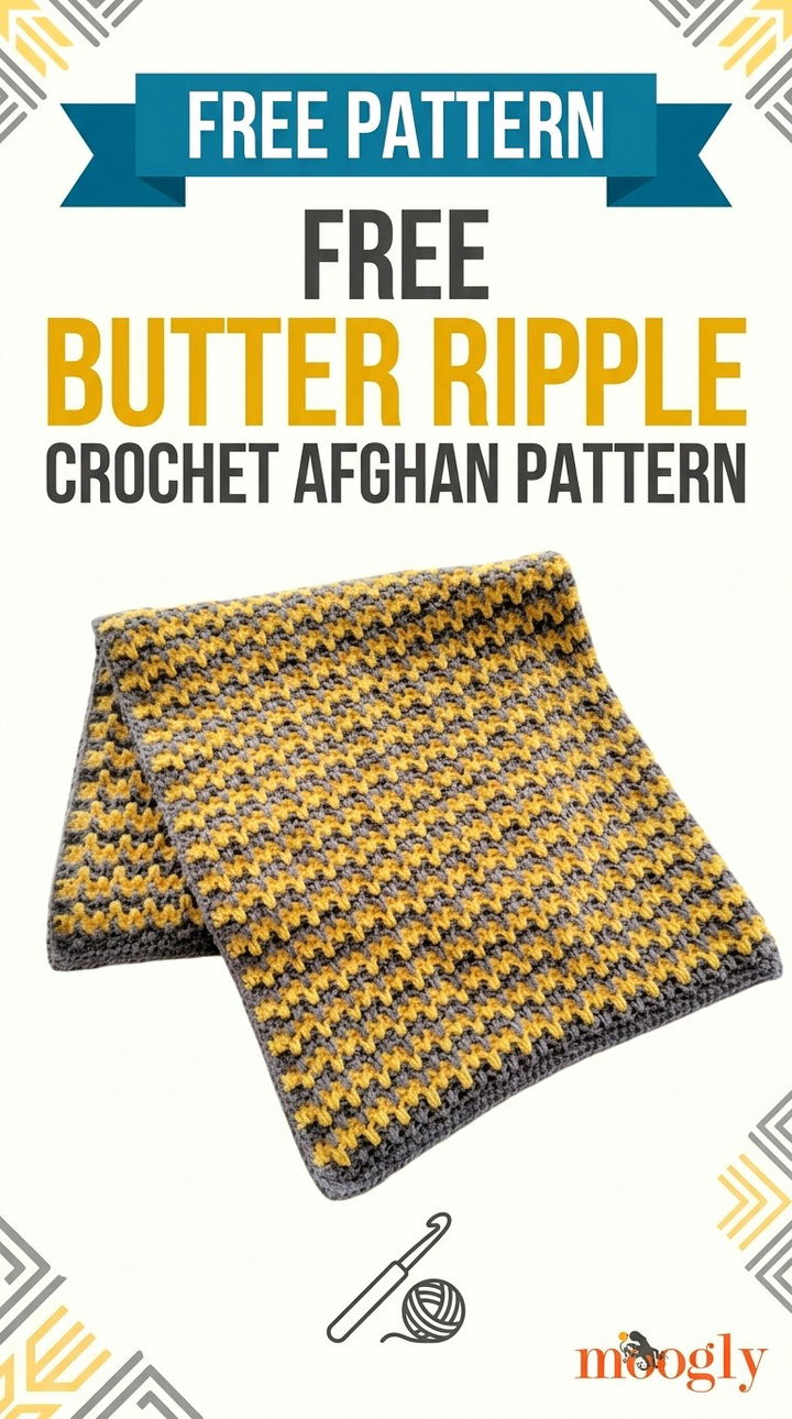 Free Butter Ripple Crochet Afghan Pattern