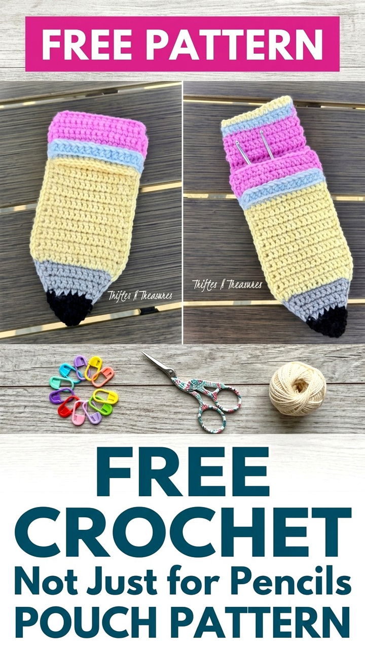Free Crochet Not Just for Pencils Pouch Pattern