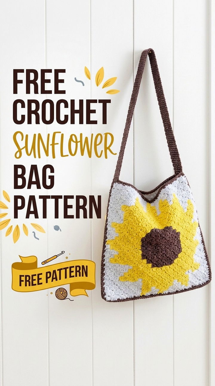 Free Crochet Sunflower Bag Pattern Your Next Boho Essential
