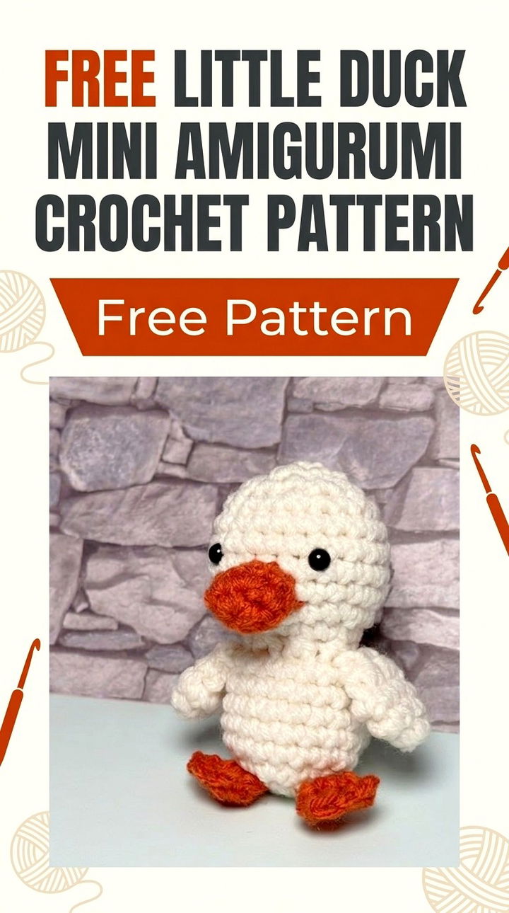 Free Little Duck Mini Amigurumi Crochet Pattern Retro Chic Companion
