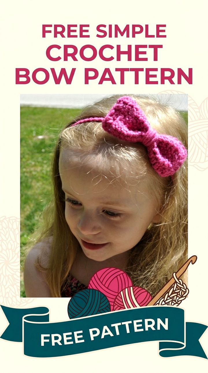 Free Simple Crochet Bow Pattern With Pictures