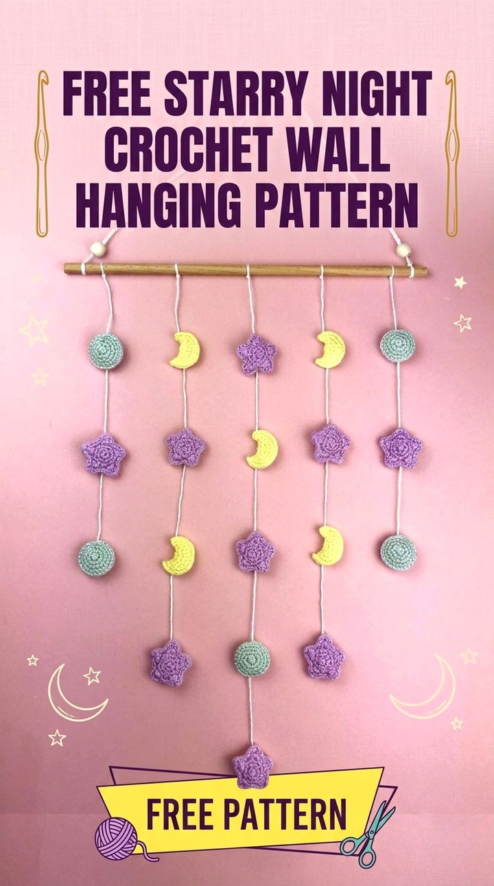 Free Starry Night Crochet Wall Hanging Pattern