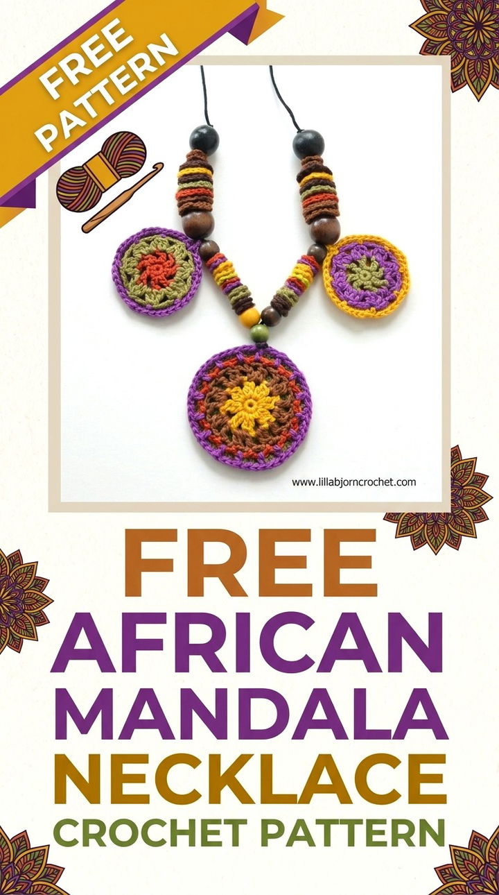 Free African Mandala Necklace Crochet Pattern