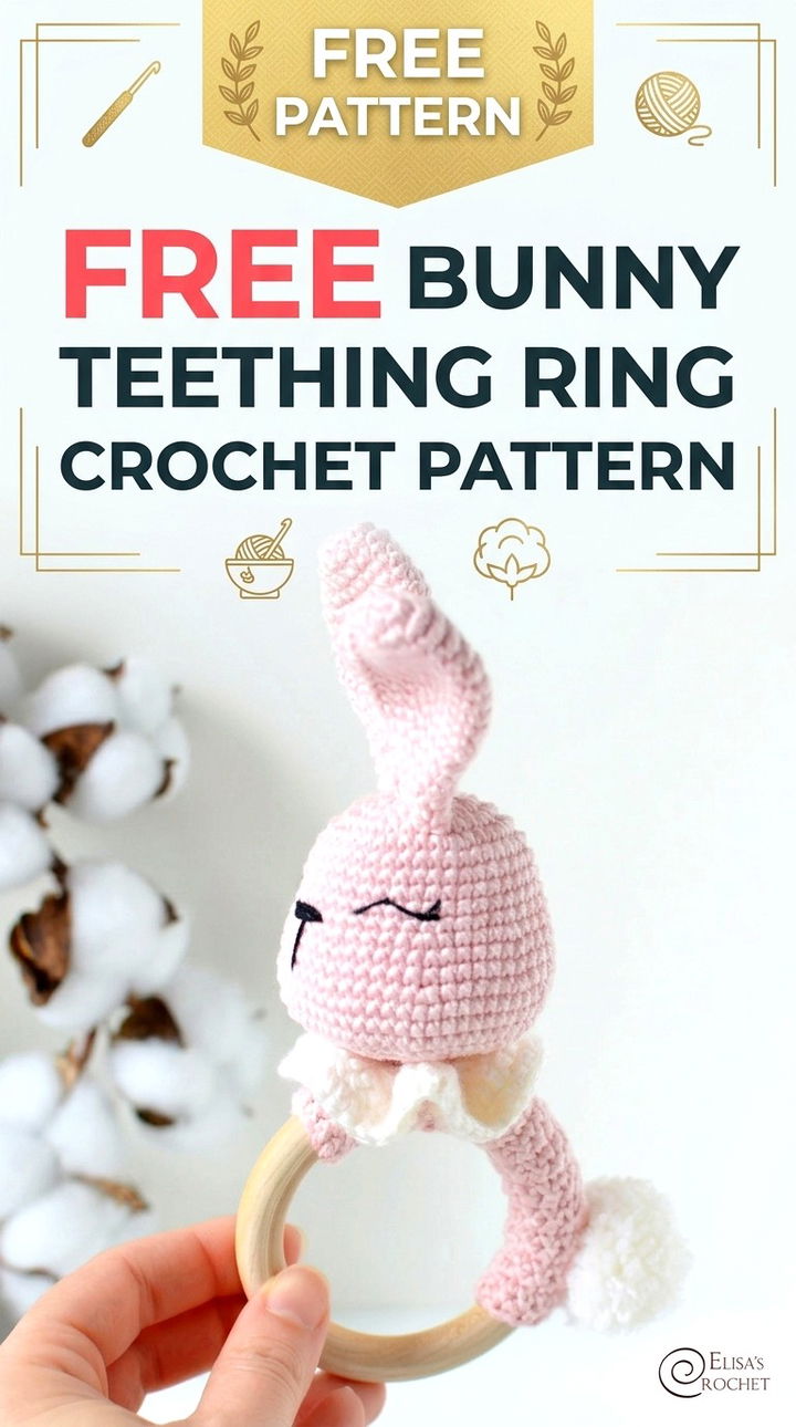 Free Bunny Teething Ring Crochet Pattern
