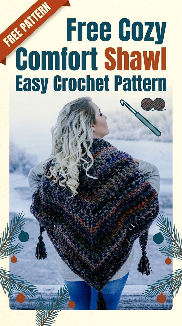 Free Cozy Comfort Shawl Easy Crochet Pattern