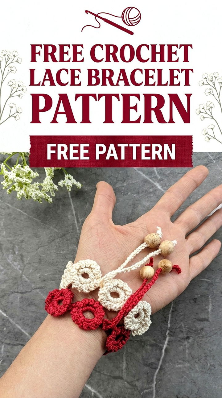 Free Crochet Lace Bracelet Pattern