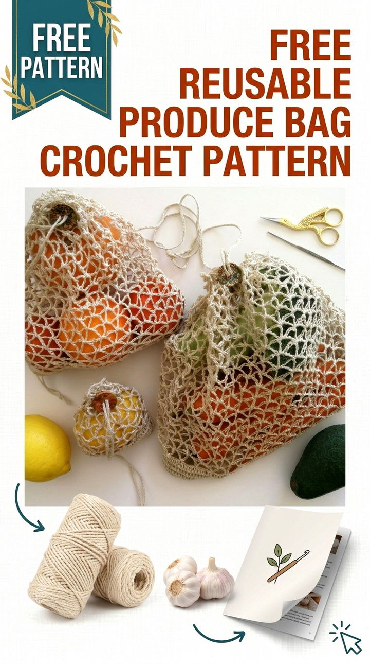 Free Reusable Produce Bag Crochet Pattern