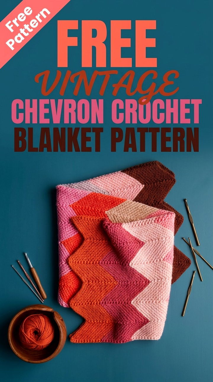 Free Vintage Chevron Crochet Blanket Pattern