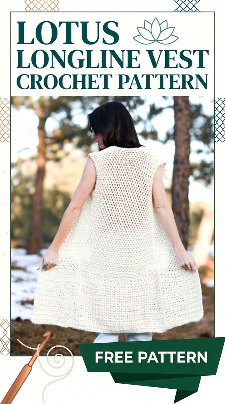 Master the Art of the Lotus Longline Vest Crochet Pattern