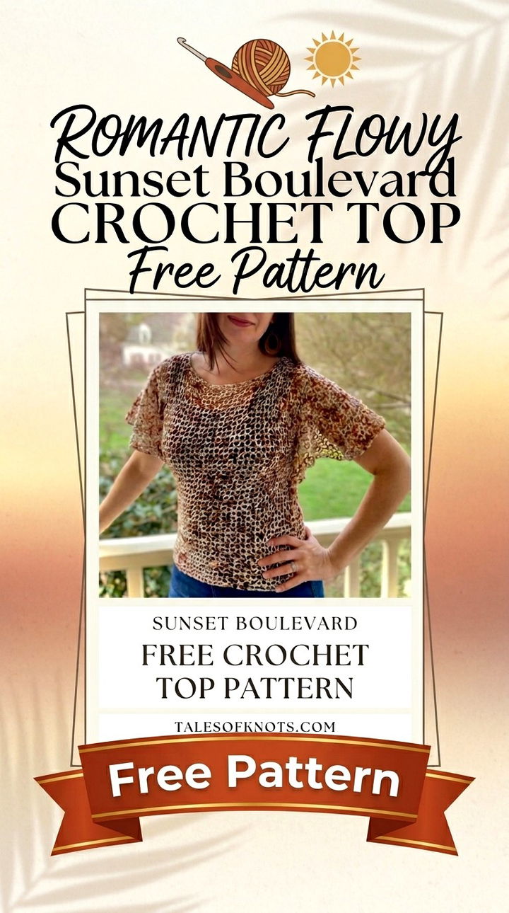 Romantic Elegance The Sunset Boulevard Crochet Top Free Pattern