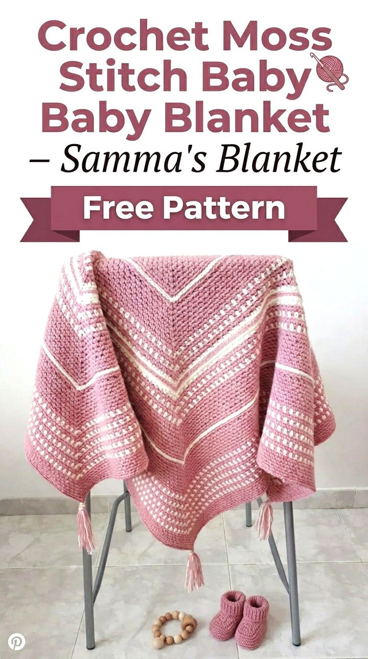 Timeless Comfort The Crochet Moss Stitch Baby Blanket – Samma’s Blanket