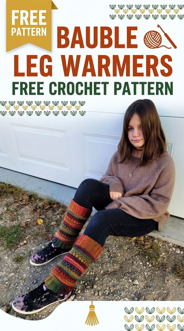 Bauble Leg Warmers Cozy Bohemian Retro Chic Winter Wear