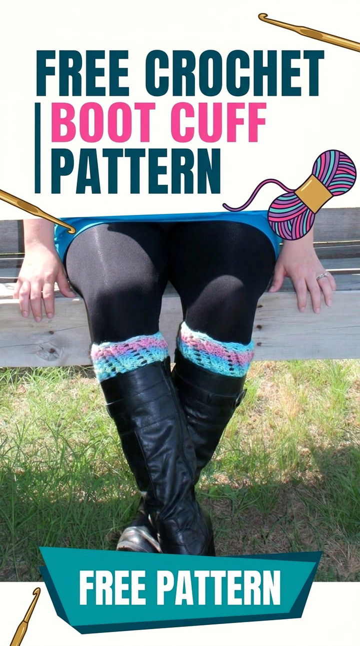 Free Crochet Boot Cuff Pattern Modern Retro Boho Style
