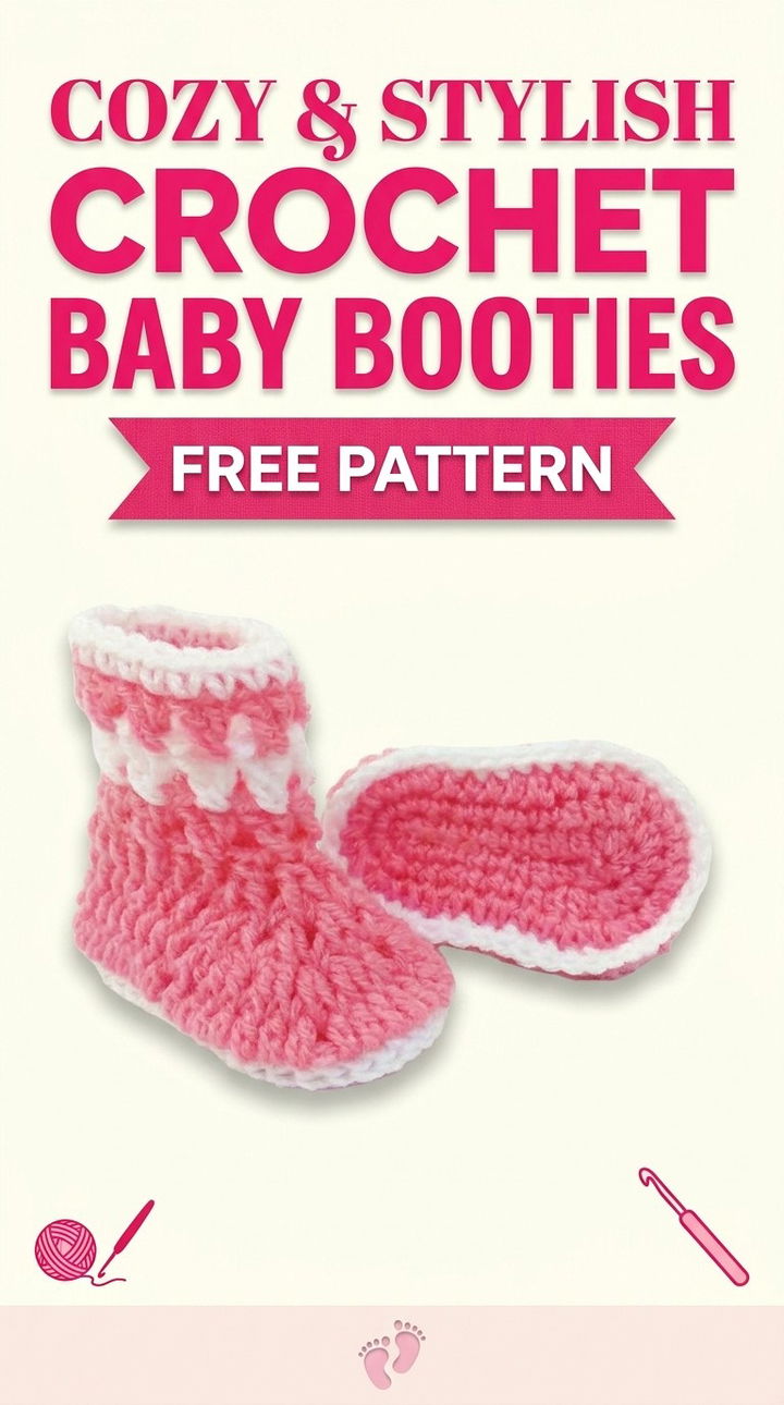 Cozy and Stylish Crochet Baby Booties Free Pattern