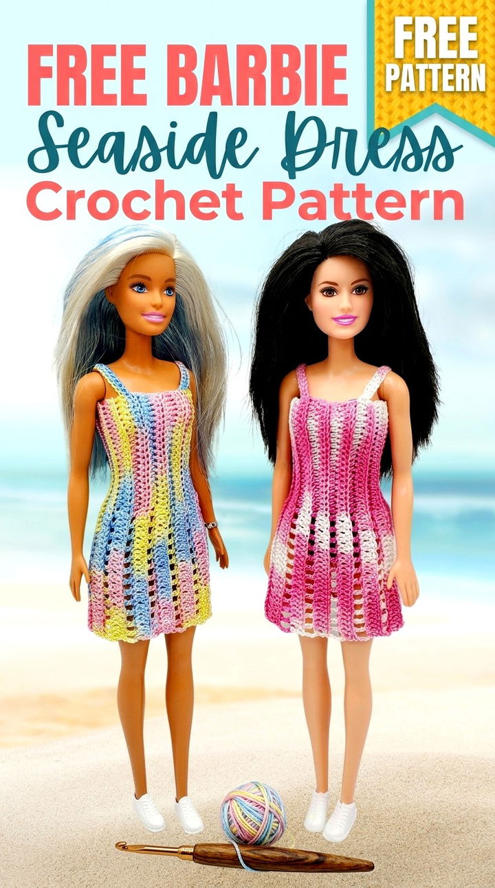 Free Barbie Seaside Dress Crochet Pattern Modern Retro Boho Style