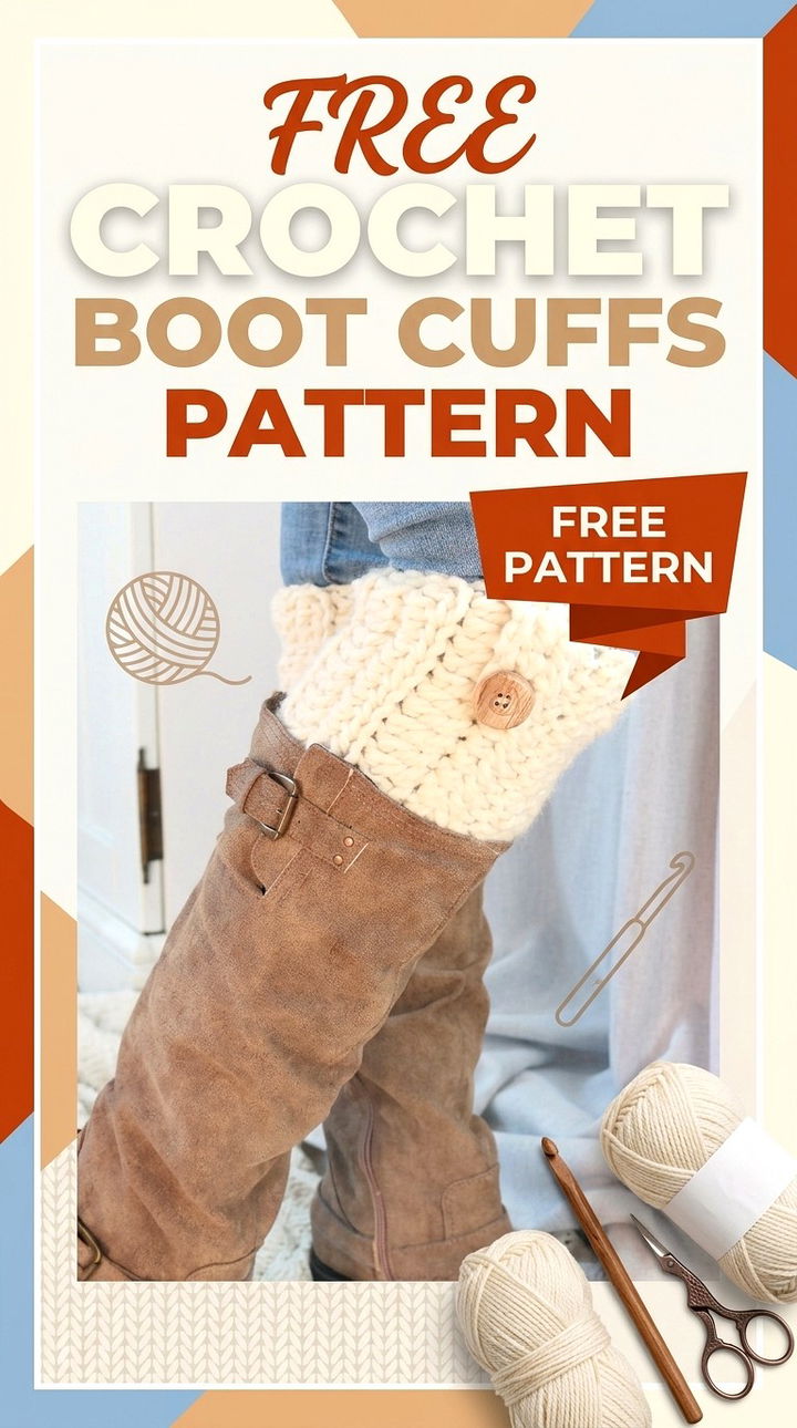 Free Crochet Boot Cuffs Pattern Modern Retro Boho Style