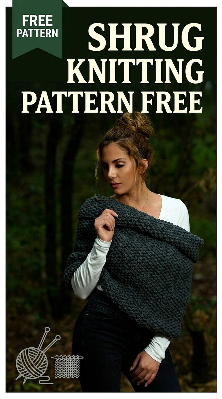 Shrug Knitting Pattern Vibrant Retro Chic Bohemian Layering Accent