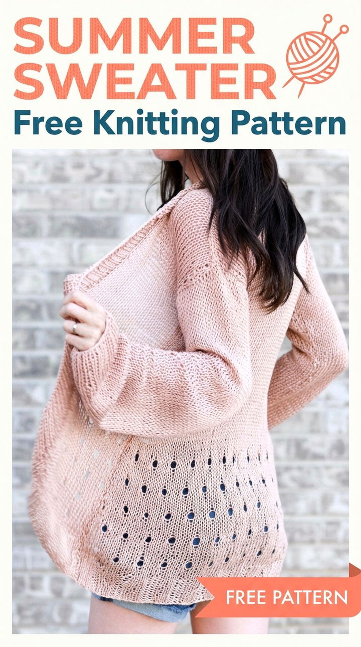 Summer Sweater Vibrant Retro Chic Warm Weather Layering Accent
