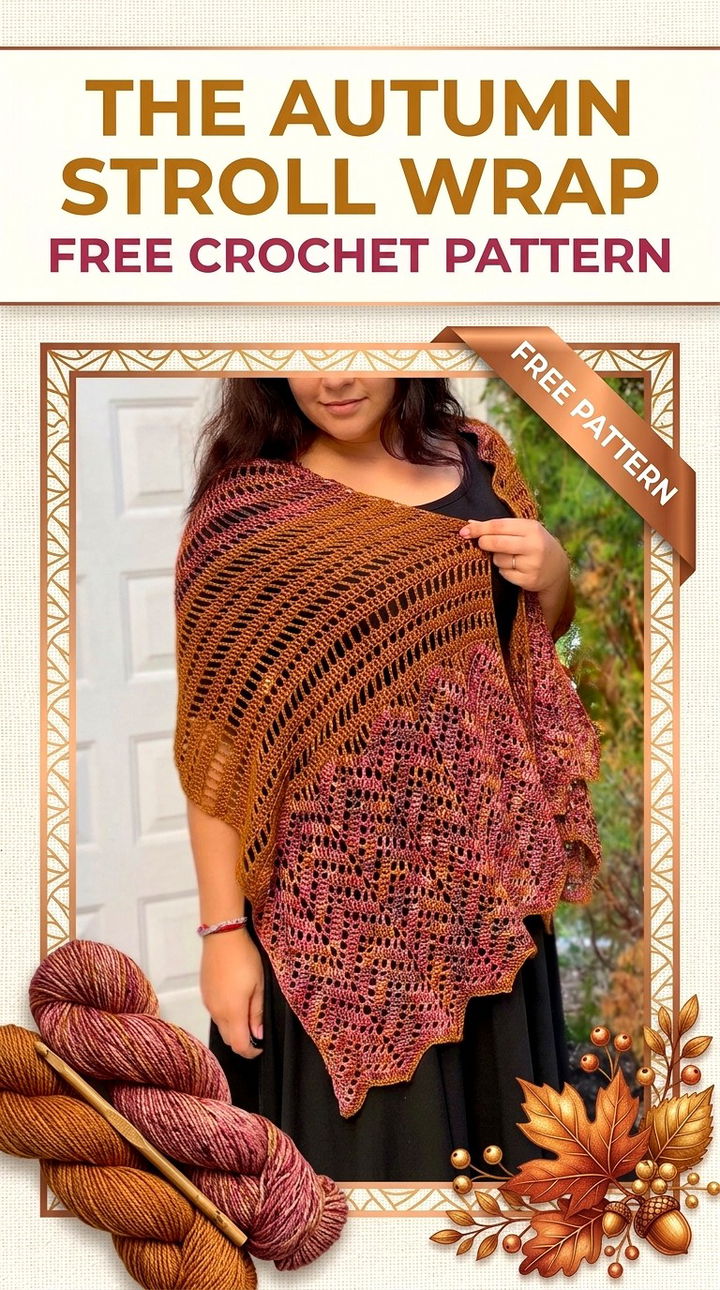 The Autumn Stroll Wrap Vibrant Retro Chic Bohemian Layering Accent