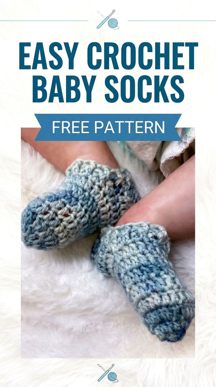 Cozy and Easy Crochet Baby Socks