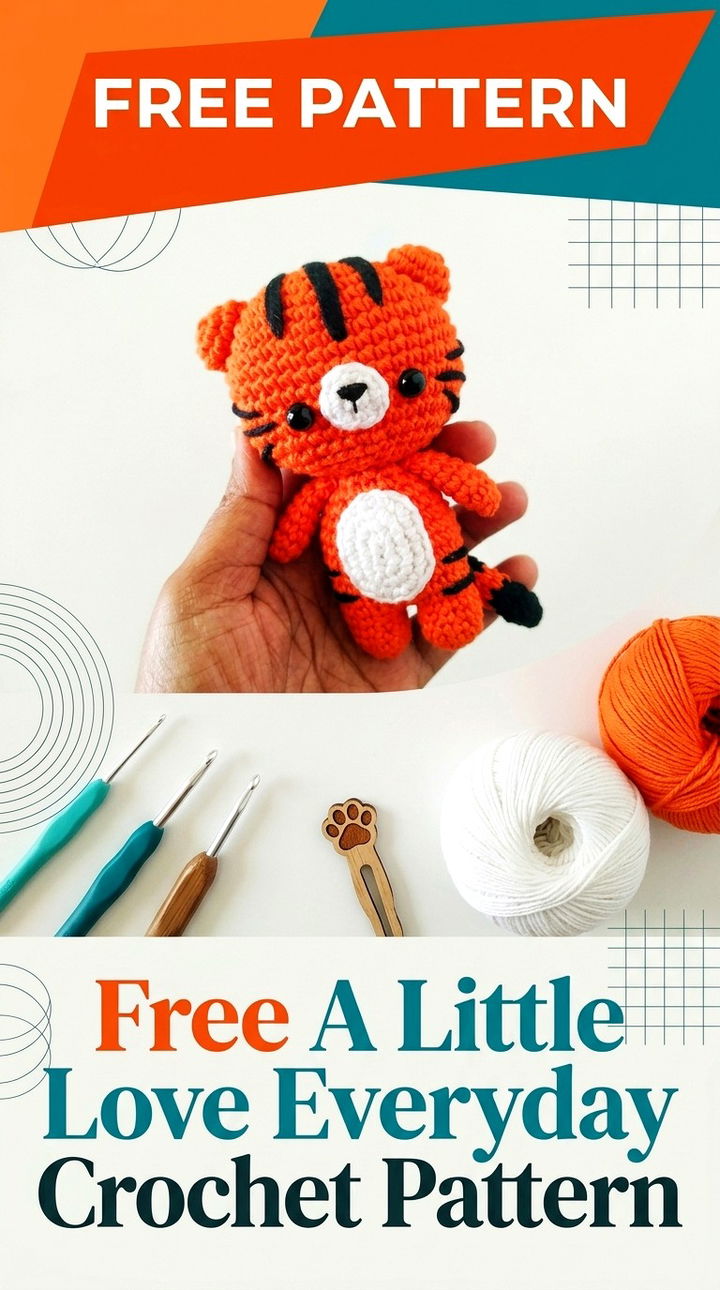 Free A Little Love Everyday Crochet Pattern Vibrant Retro Chic Bohemian Lifestyle Accent