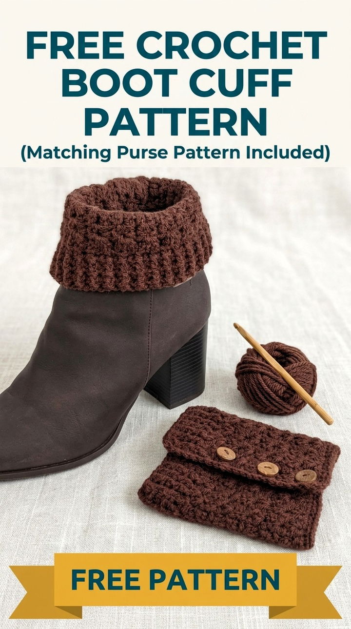 Free Crochet Boot Cuff Pattern Modern Retro Boho Style