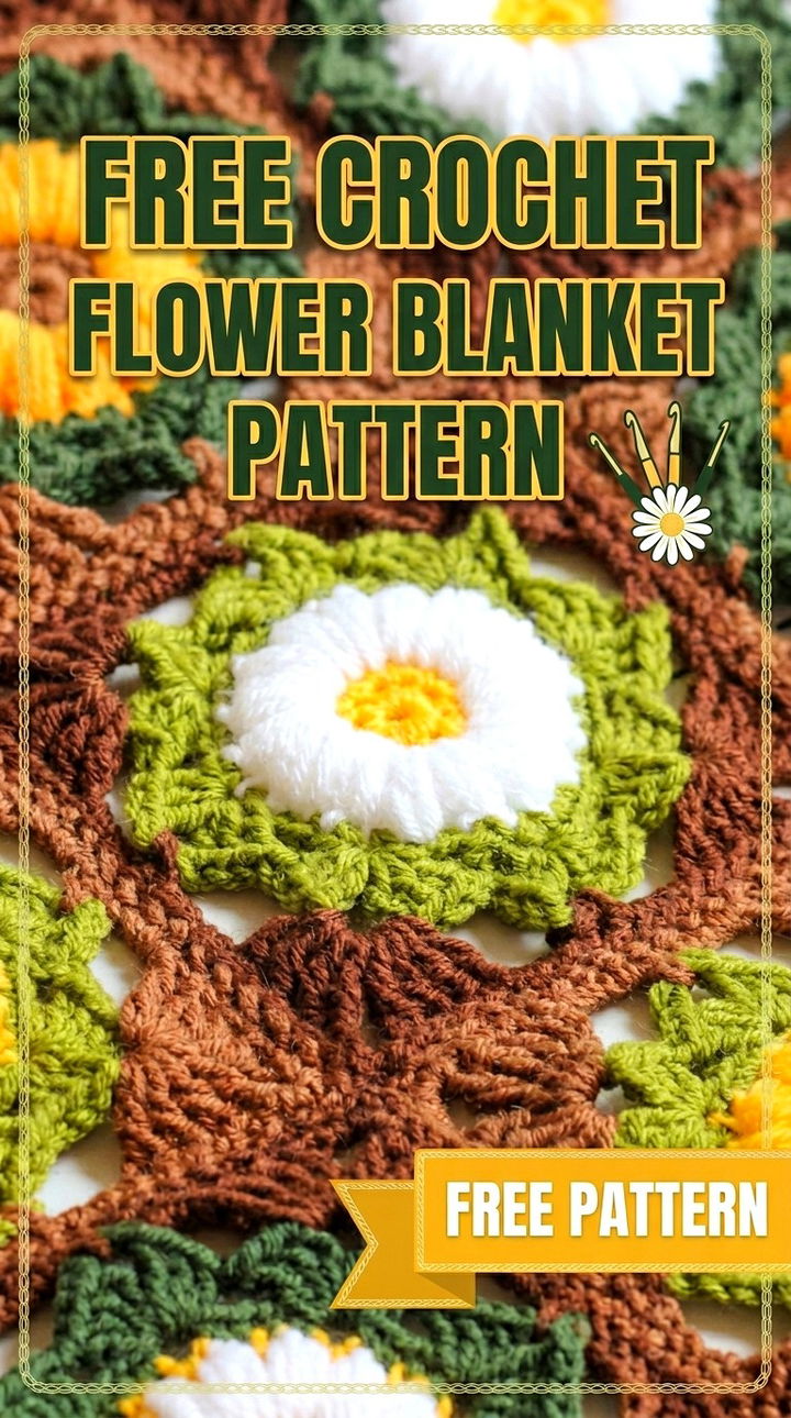 Free Crochet Flower Blanket Pattern with Video Guide