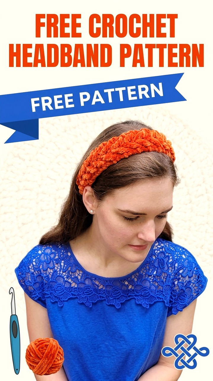 Free Crochet Headband Pattern Modern Retro Boho Style