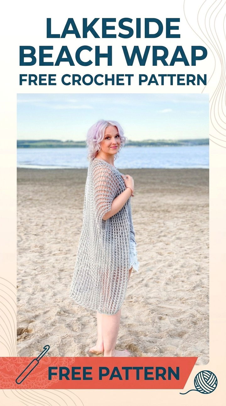 Lakeside Beach Wrap Vibrant Retro Chic Bohemian Resort Wear Accent