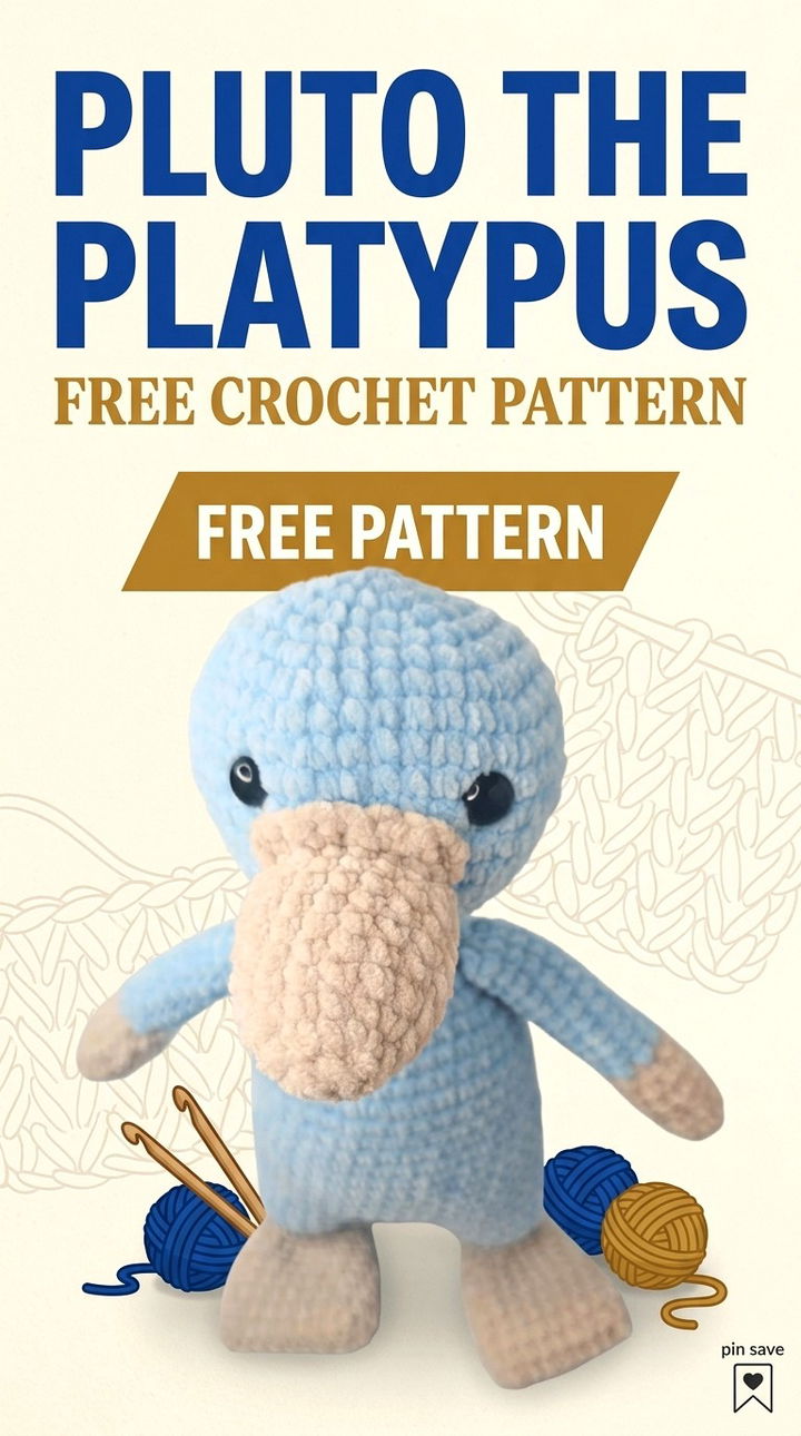 Trendy Pluto the Platypus Free Crochet Pattern