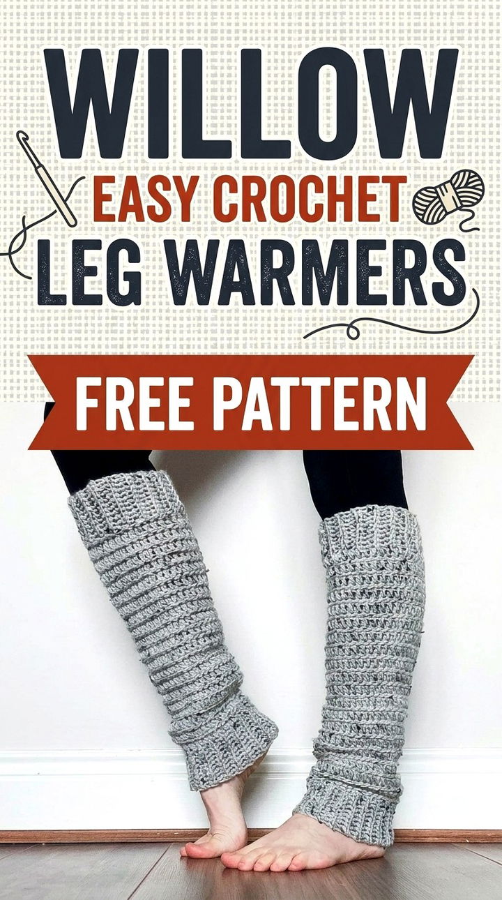 Willow Easy Crochet Leg Warmers Cozy Retro Chic Winter Wear