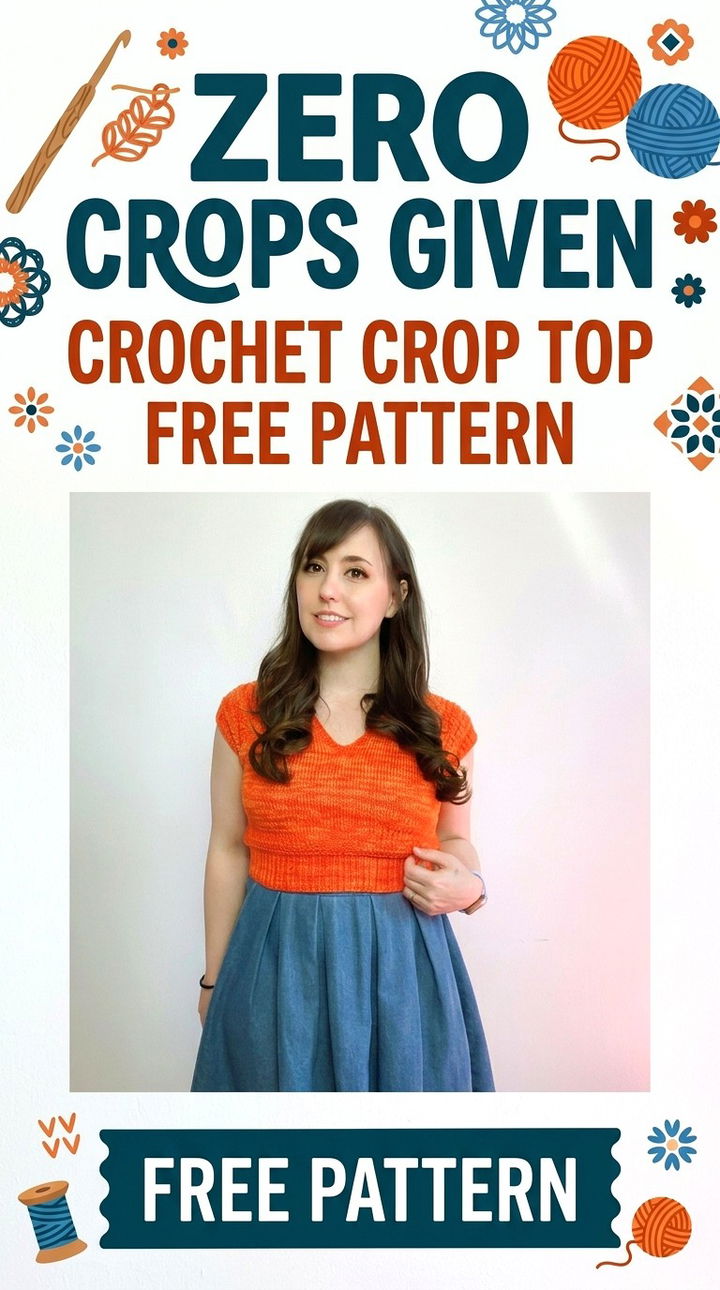 Zero Crops Given Crochet Crop Top Bold Retro Chic Festival Fashion