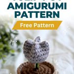 Free Crochet Tulip Pot Amigurumi Pattern Vibrant Retro Chic Bohemian Lifestyle Accent