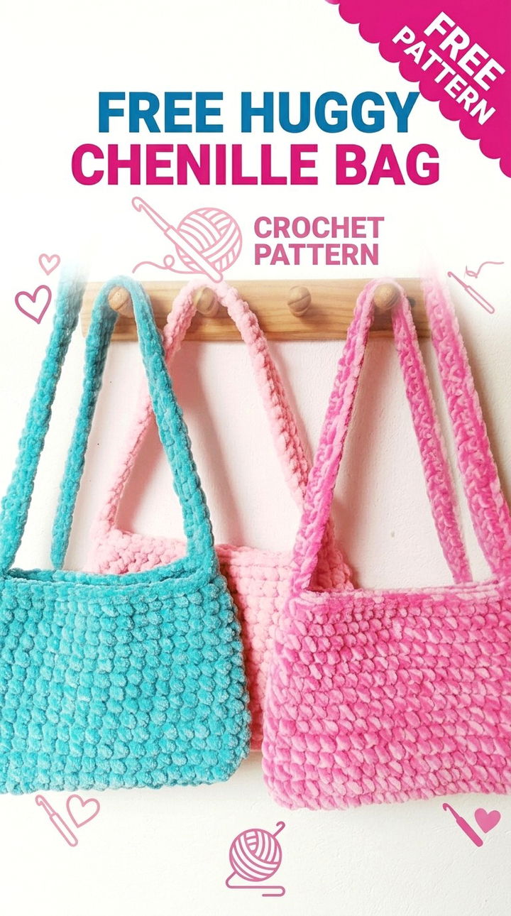 Free Huggy Chenille Bag Crochet Pattern
