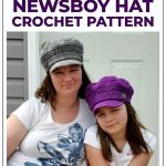 Free Mixed Cluster Newsboy Hat Crochet Pattern Modern Retro Boho Style